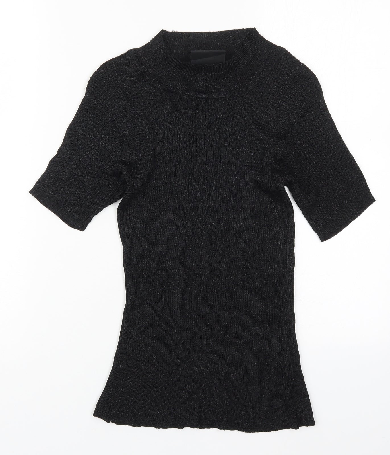 Opera Womens Black Round Neck  Viscose Pullover Jumper Size M