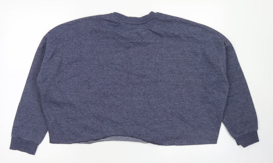 Primark Womens Blue  Polyester Pullover Sweatshirt Size M   - Cropped