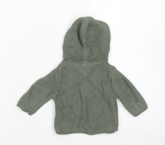 NEXT Boys Green  Cotton Cardigan Jumper Size 0-3 Months  Button - Up to 1 month