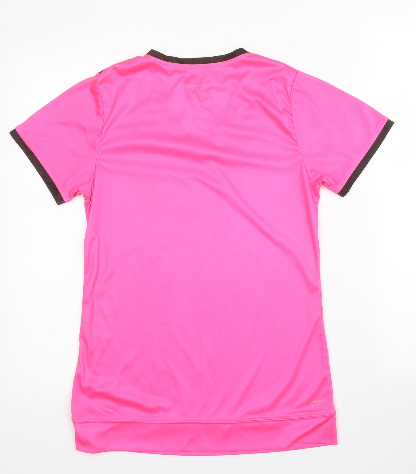 Hydro Dry Womens Pink  Polyester Basic T-Shirt Size 12 V-Neck