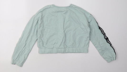 George Girls Green  Cotton Cape Sweatshirt Size 9-10 Years  Pullover - good energy