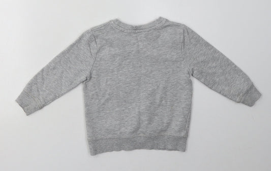 George Boys Grey  Cotton Pullover Sweatshirt Size 2-3 Years  Pullover - super dude