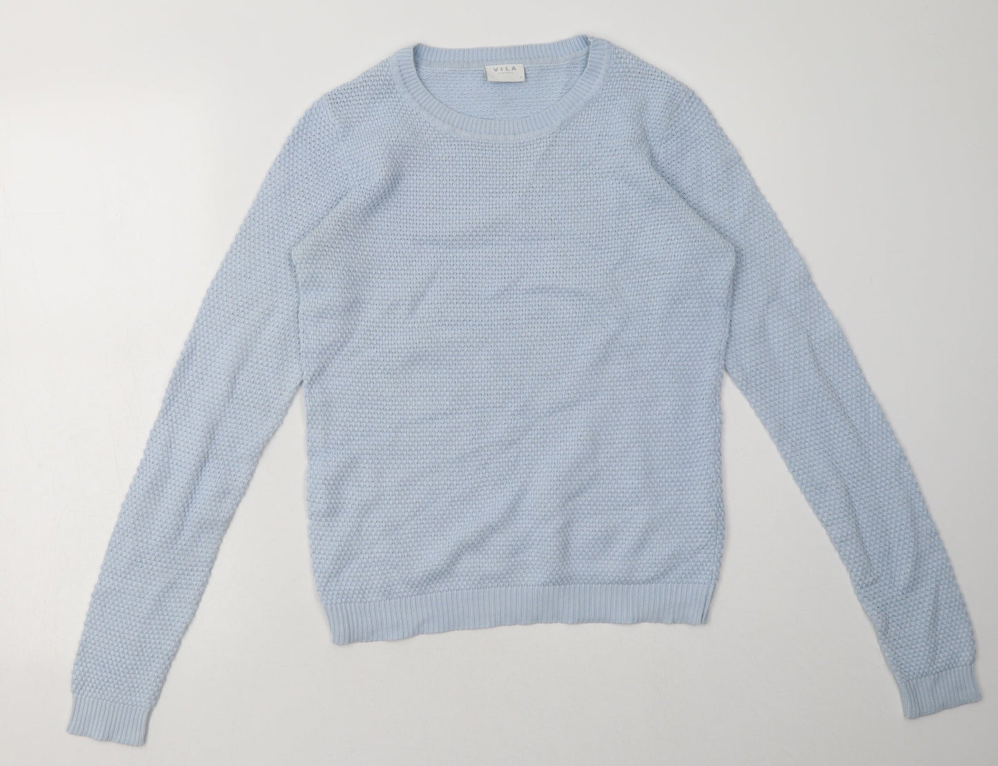 VILA Womens Blue  Cotton Pullover Sweatshirt Size S  Pullover