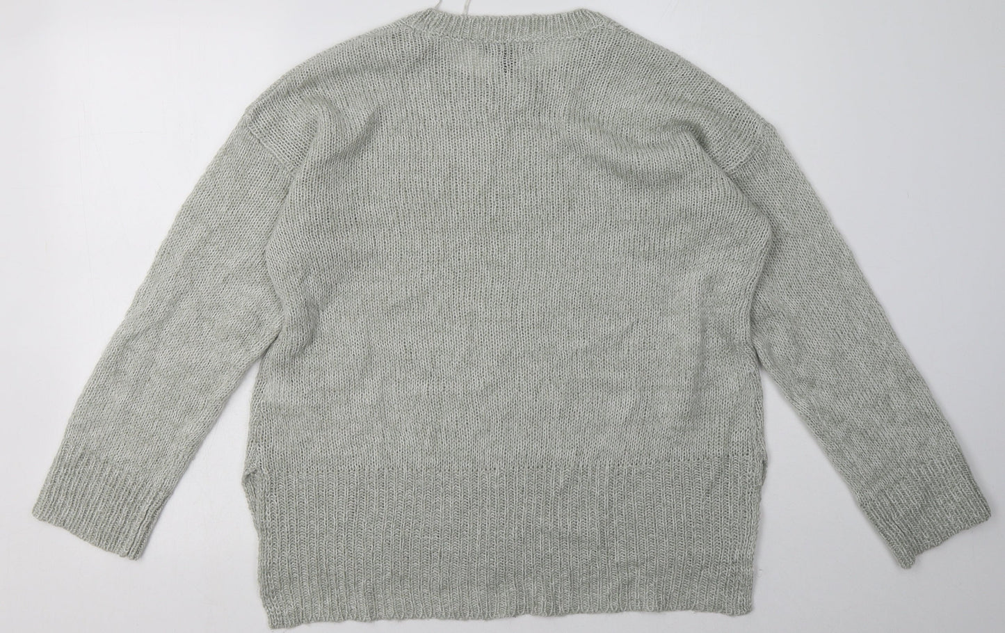 New Look Womens Grey  Acrylic Pullover Sweatshirt Size M  Pullover