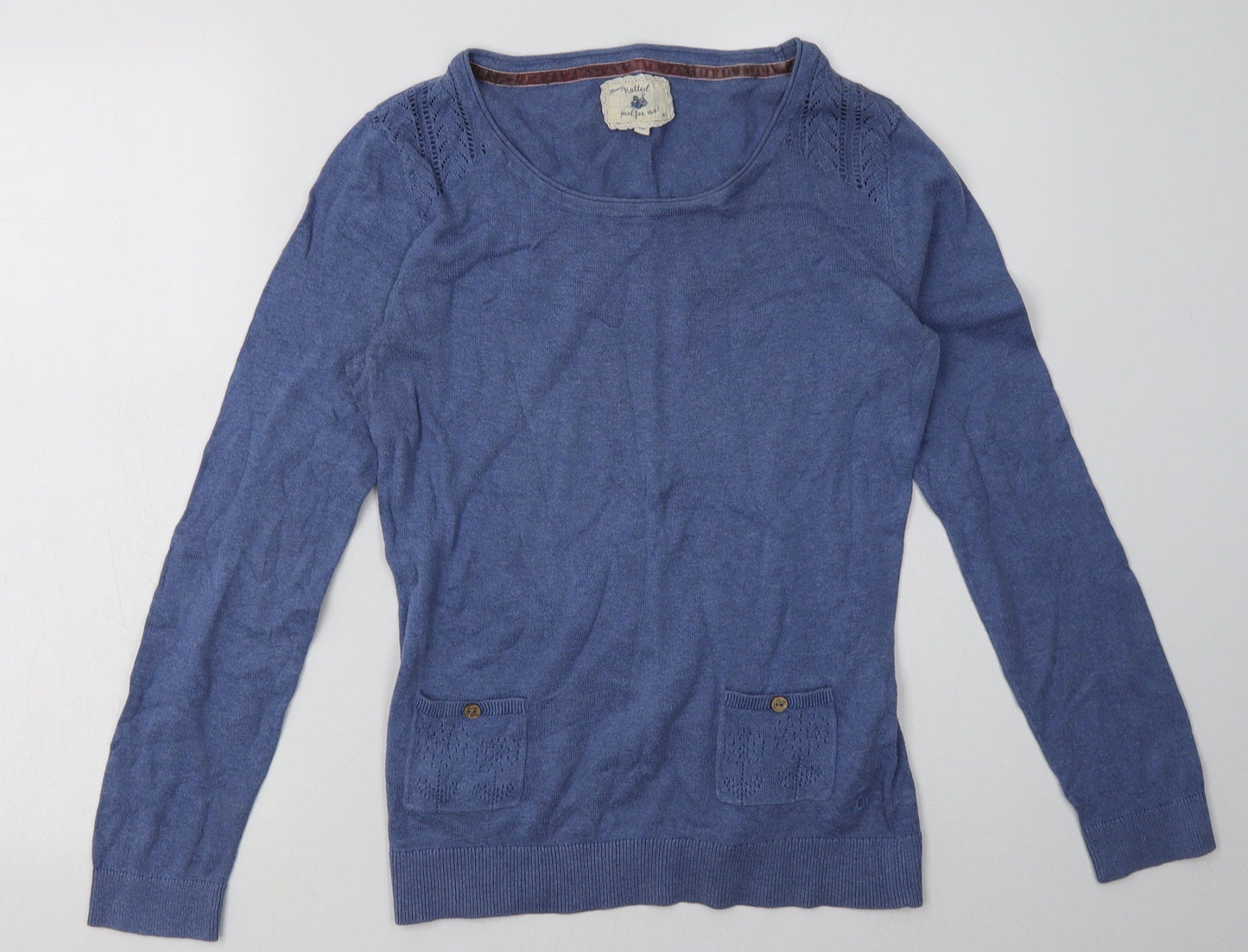 Debenhams Womens Blue  Cotton Pullover Sweatshirt Size 10  Pullover