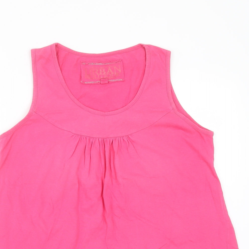Urban Boutique Womens Pink  Cotton Basic T-Shirt Size 14 Round Neck