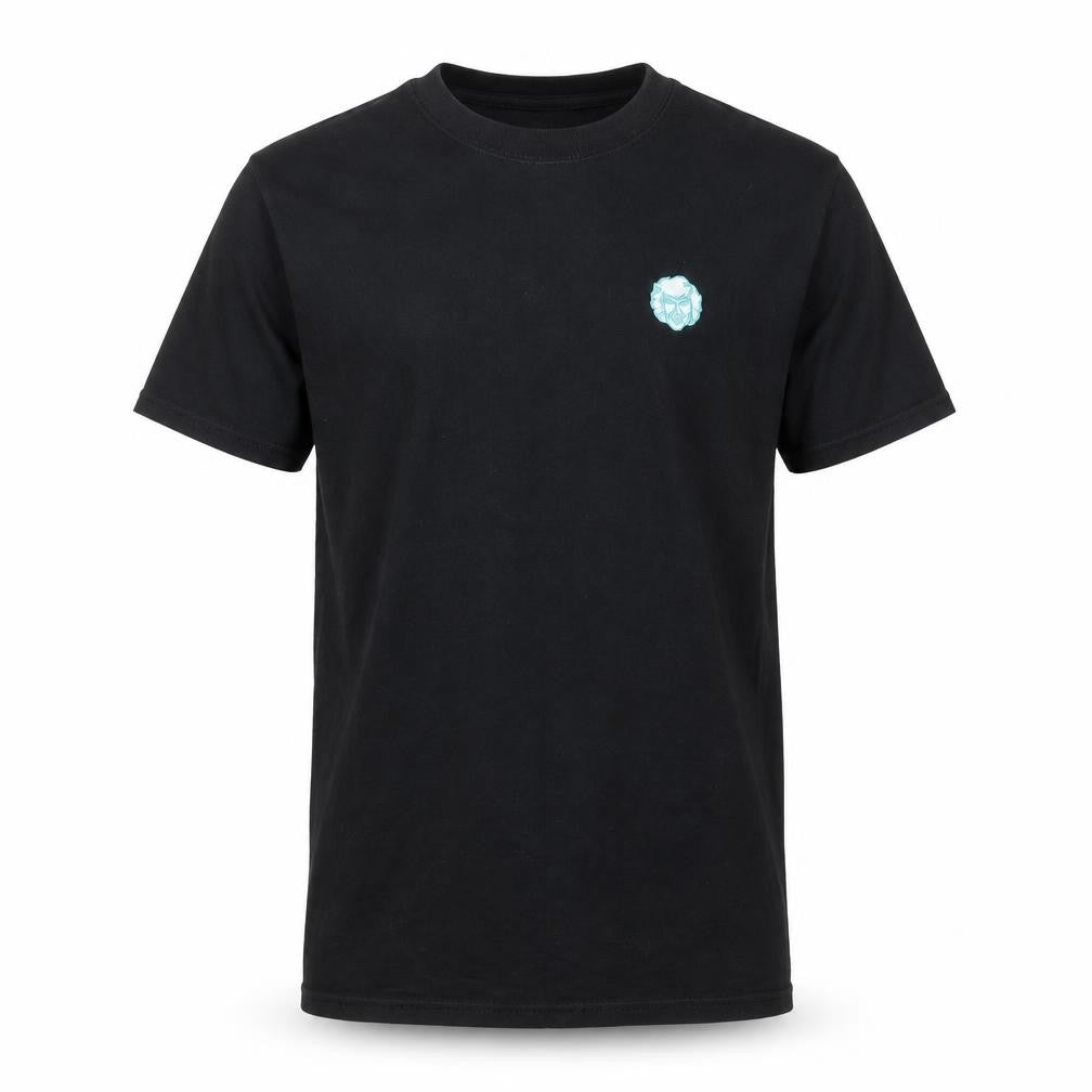 Preworn Mens Black  Cotton  T-Shirt Size S Round Neck  - face