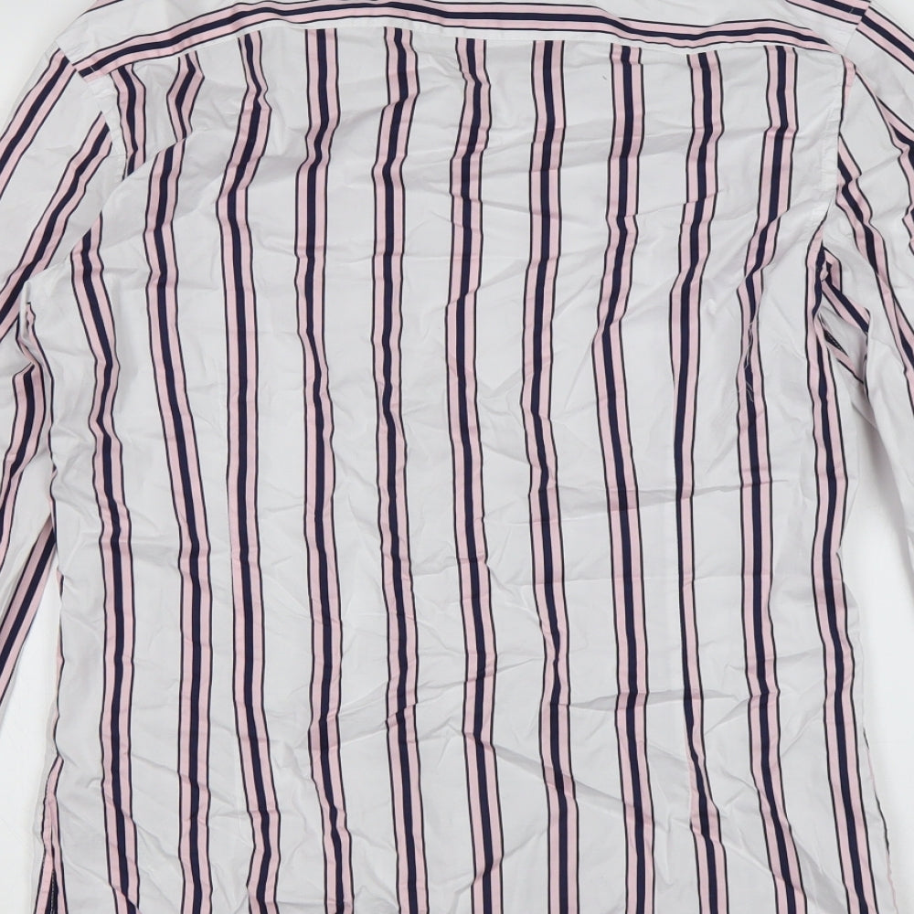 ASOS Mens Multicoloured Striped Cotton  Button-Up Size XS Collared