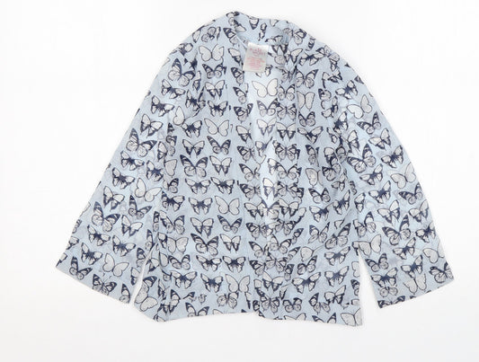 Evie Girls Multicoloured Animal Print Polyester Wrap Blouse Size 5 Years V-Neck