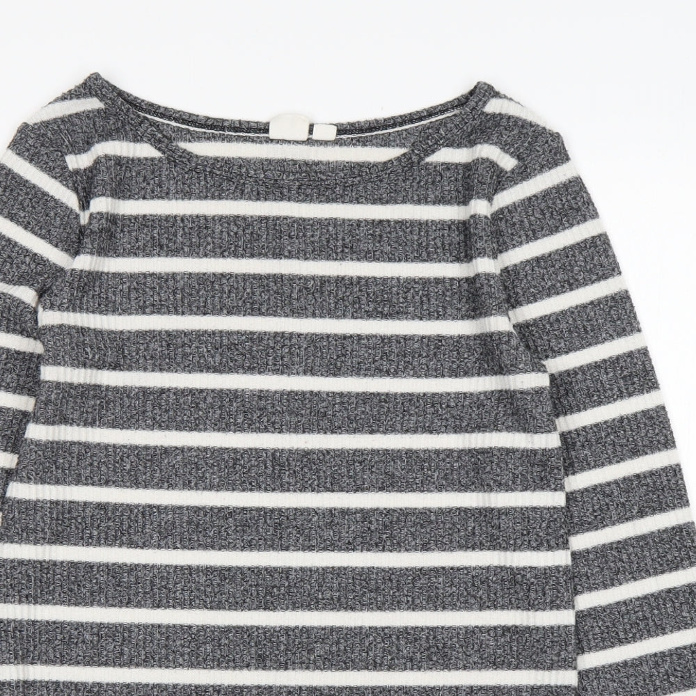 Gap Womens Multicoloured Round Neck Striped Polyester Pullover Jumper Size XS