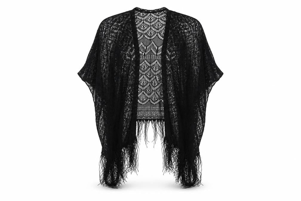 Select Womens Black V-Neck  Polyester Cardigan Jumper Size M