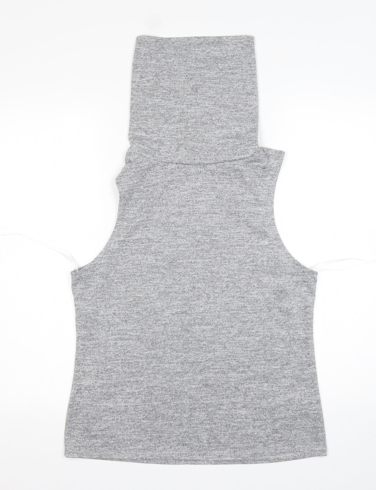 New Look Womens Grey Roll Neck  Polyester Vest Jumper Size 14
