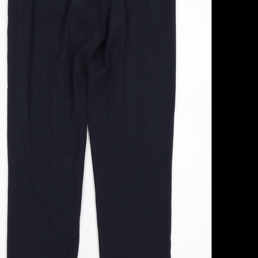 M&S Womens Blue  Polyester Trousers  Size 8 L26 in Regular