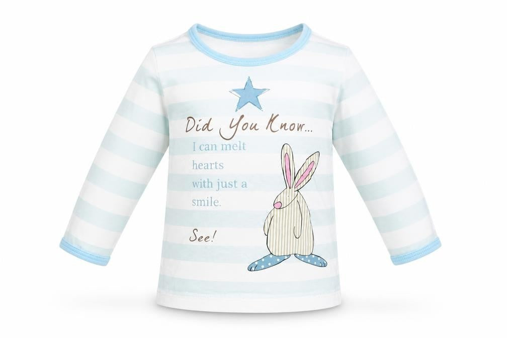 Little Rufus Baby Green Striped Cotton Basic T-Shirt Size 9-12 Months Crew Neck