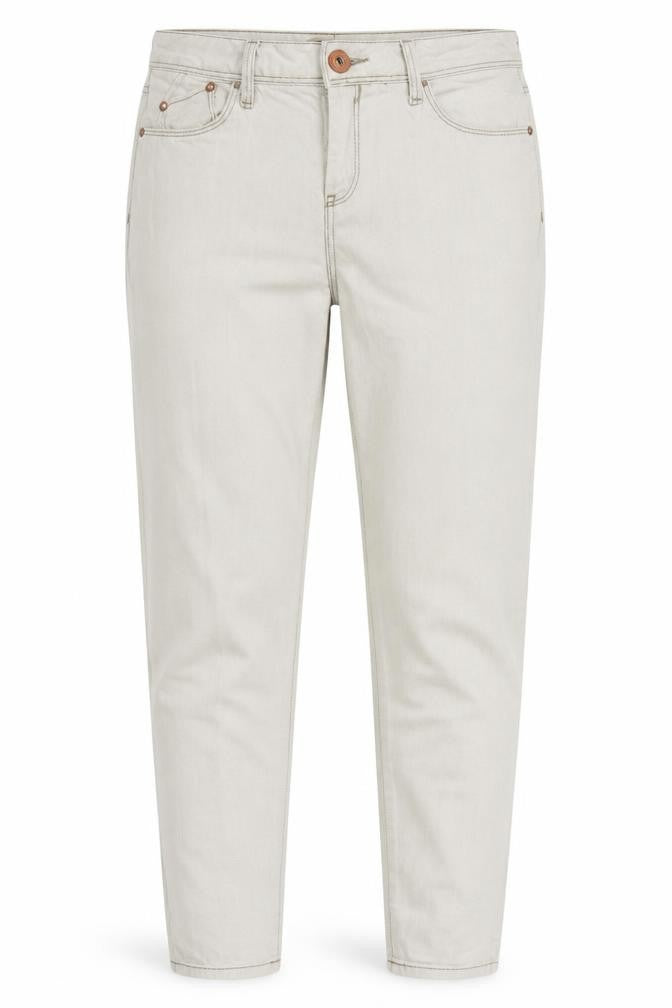 River Island Womens Beige  Cotton Tapered Jeans Size 10 L30 in Regular Zip