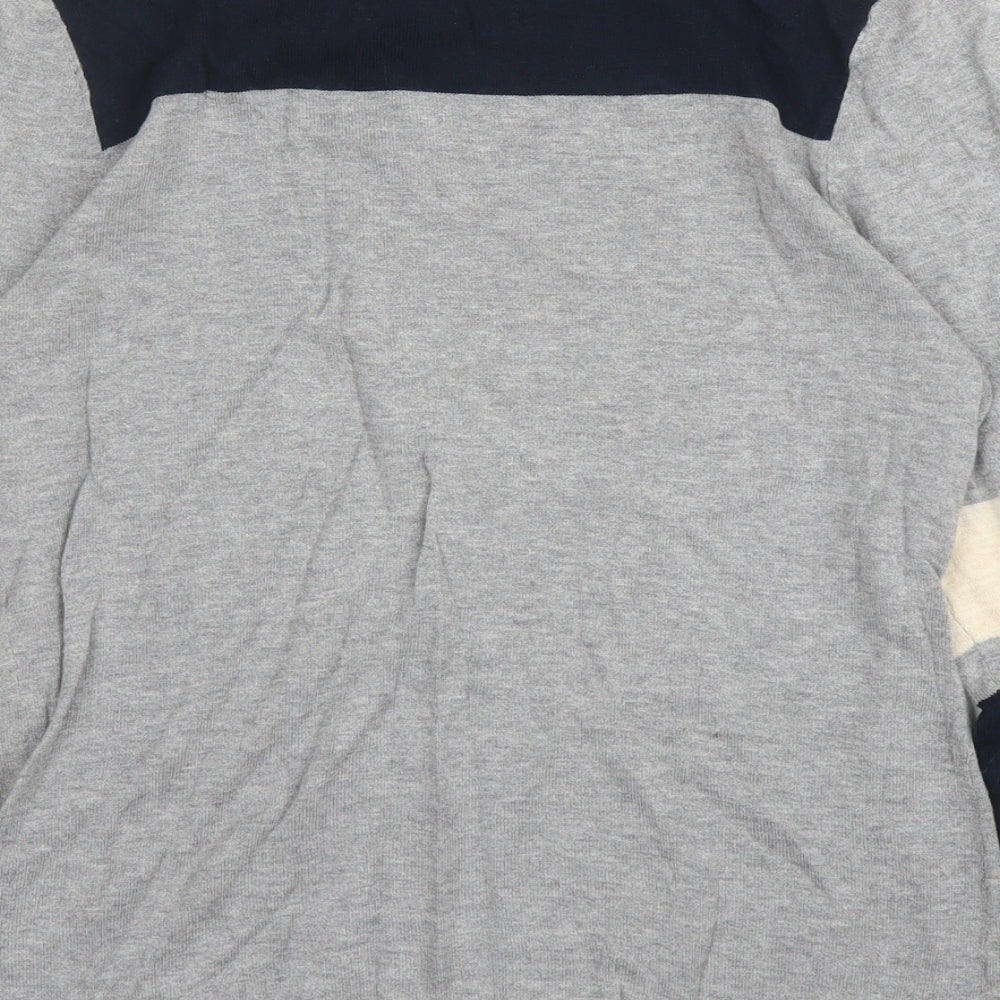 NEXT Womens Grey Round Neck  Cotton Pullover Jumper Size 10