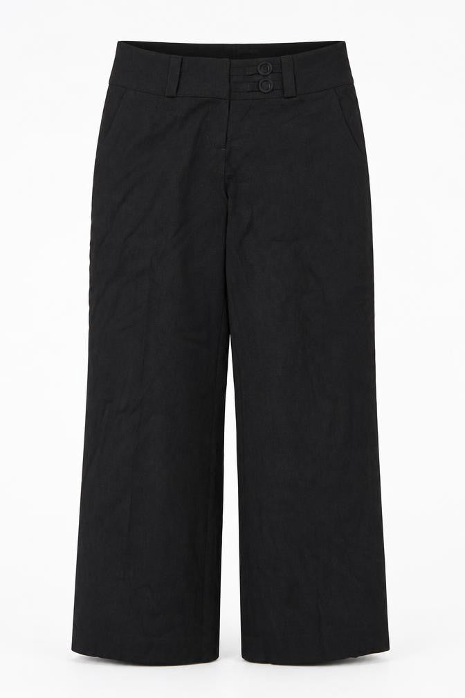 Marks and Spencer Womens Grey  Polyester Blend Trousers  Size 36 in L30 in Regular Zip