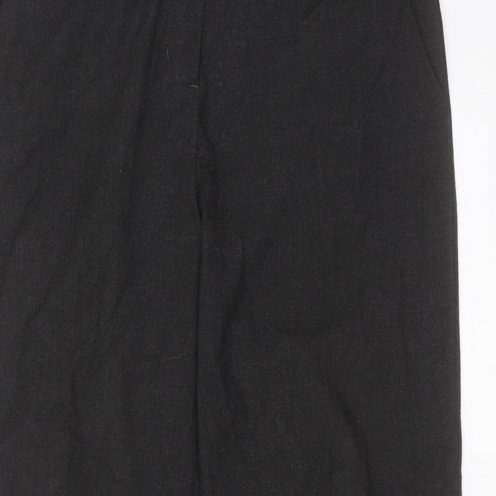 Marks and Spencer Womens Grey  Polyester Blend Trousers  Size 36 in L30 in Regular Zip