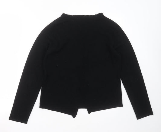 Debbie Morgan Womens Black V-Neck  Acrylic Cardigan Jumper Size S