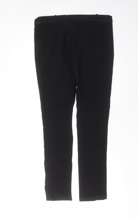 Dorothy Perkins Womens Black  Viscose Trousers  Size 14 L29 in Slim