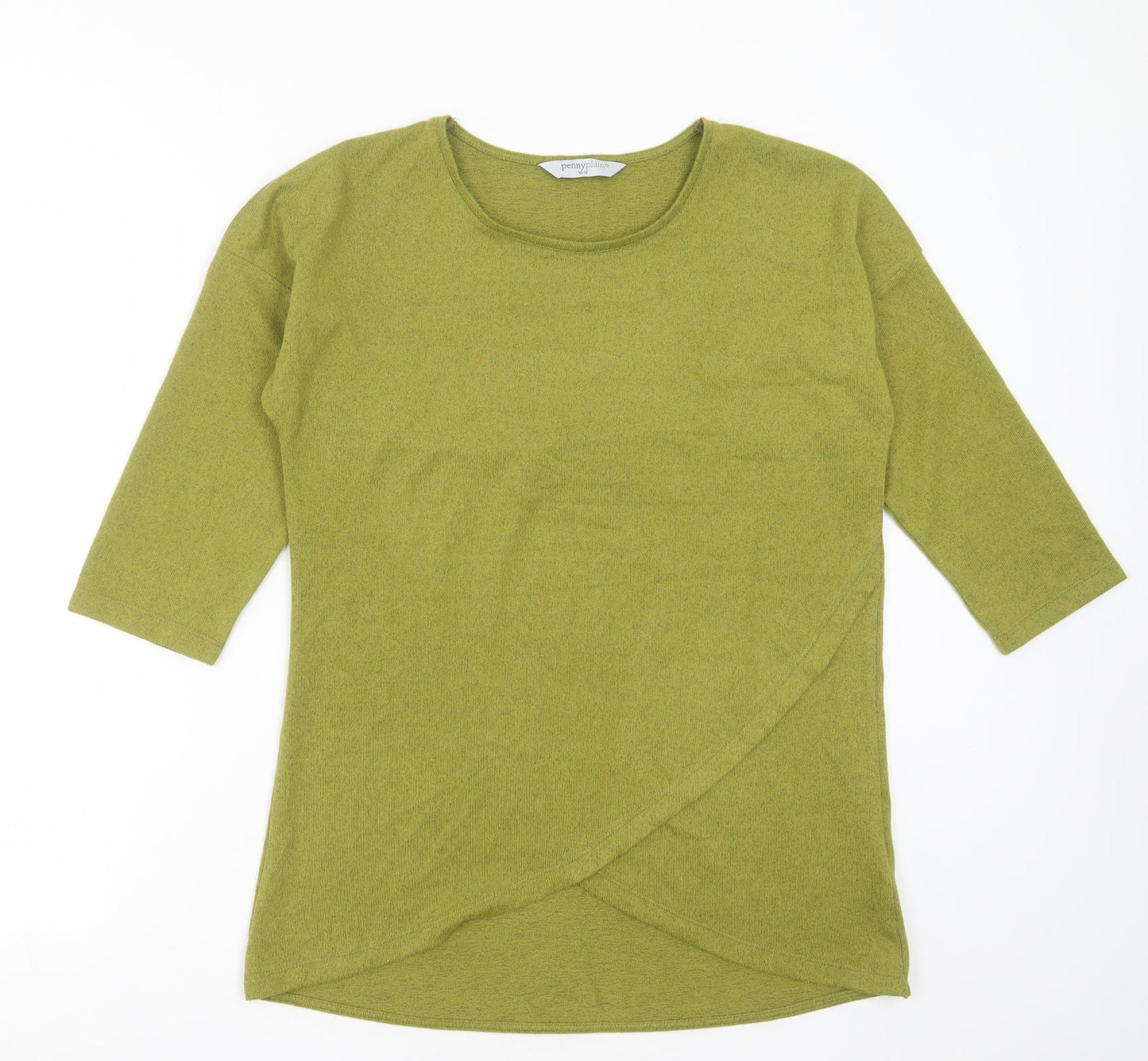 PennyPlain Womens Green Round Neck  Polyester Pullover Jumper Size 10