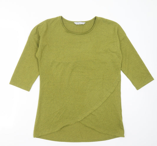 PennyPlain Womens Green Round Neck  Polyester Pullover Jumper Size 10