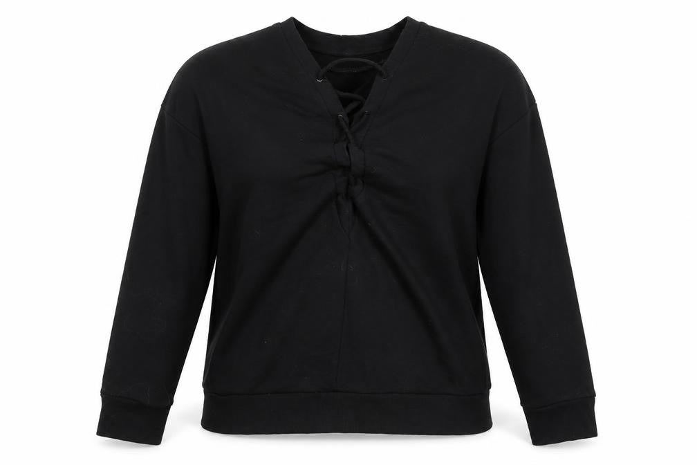 Forever 21 Womens Black  Cotton Pullover Sweatshirt Size M