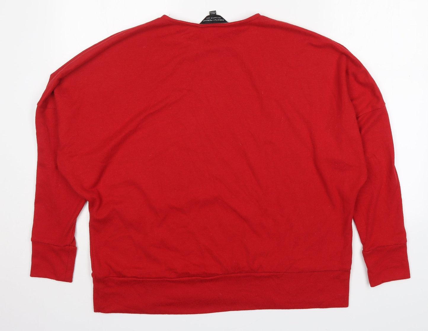Dorothy Perkins Womens Red  Polyester Pullover Sweatshirt Size 16  Pullover