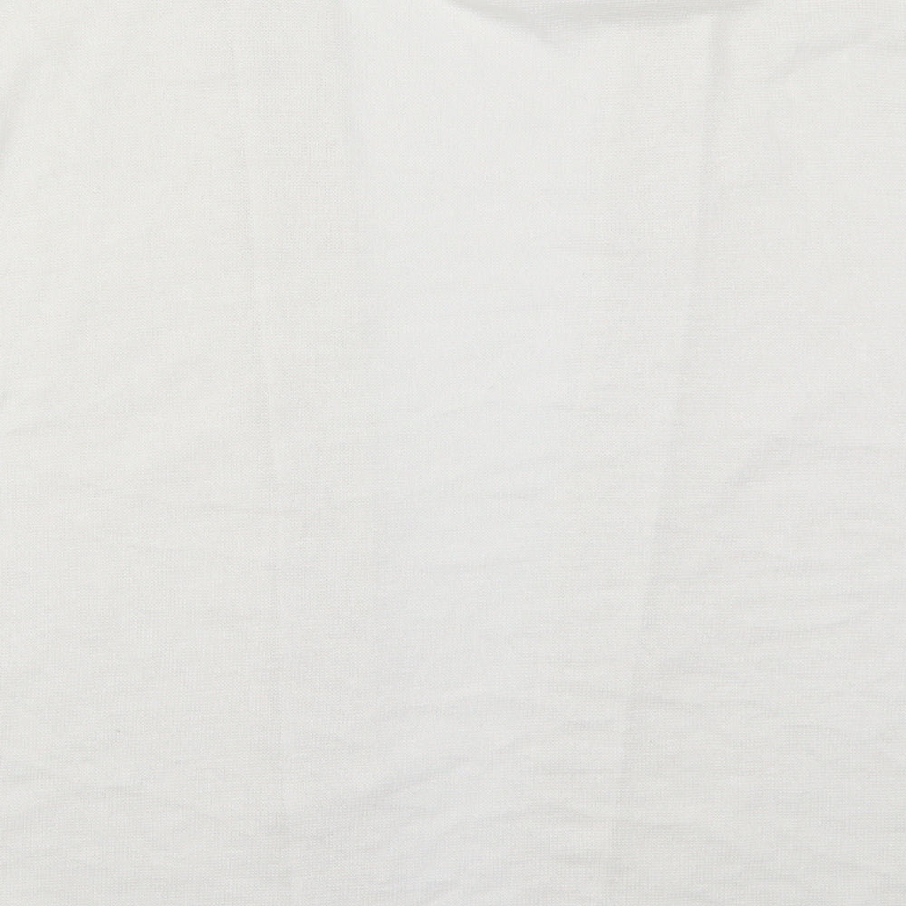 H&M Womens White V-Neck  Polyester Cardigan Jumper Size S