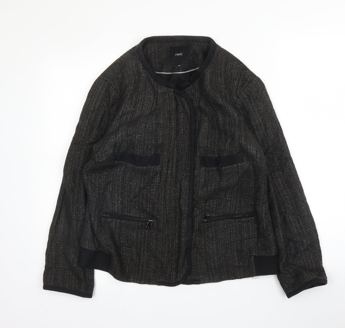 NEXT Womens Grey  Viscose Jacket Blazer Size 14