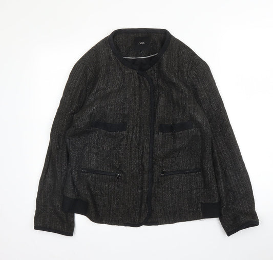 NEXT Womens Grey  Viscose Jacket Blazer Size 14