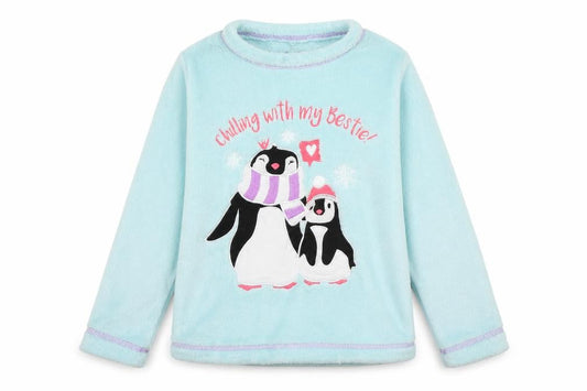Studio Girls Blue Round Neck  Polyester Pullover Jumper Size 6 Years   - PJ top