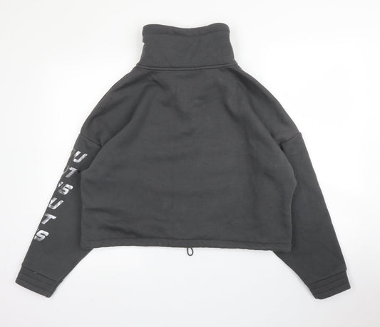 George Mens Grey High Neck  Cotton Pullover Jumper Size M