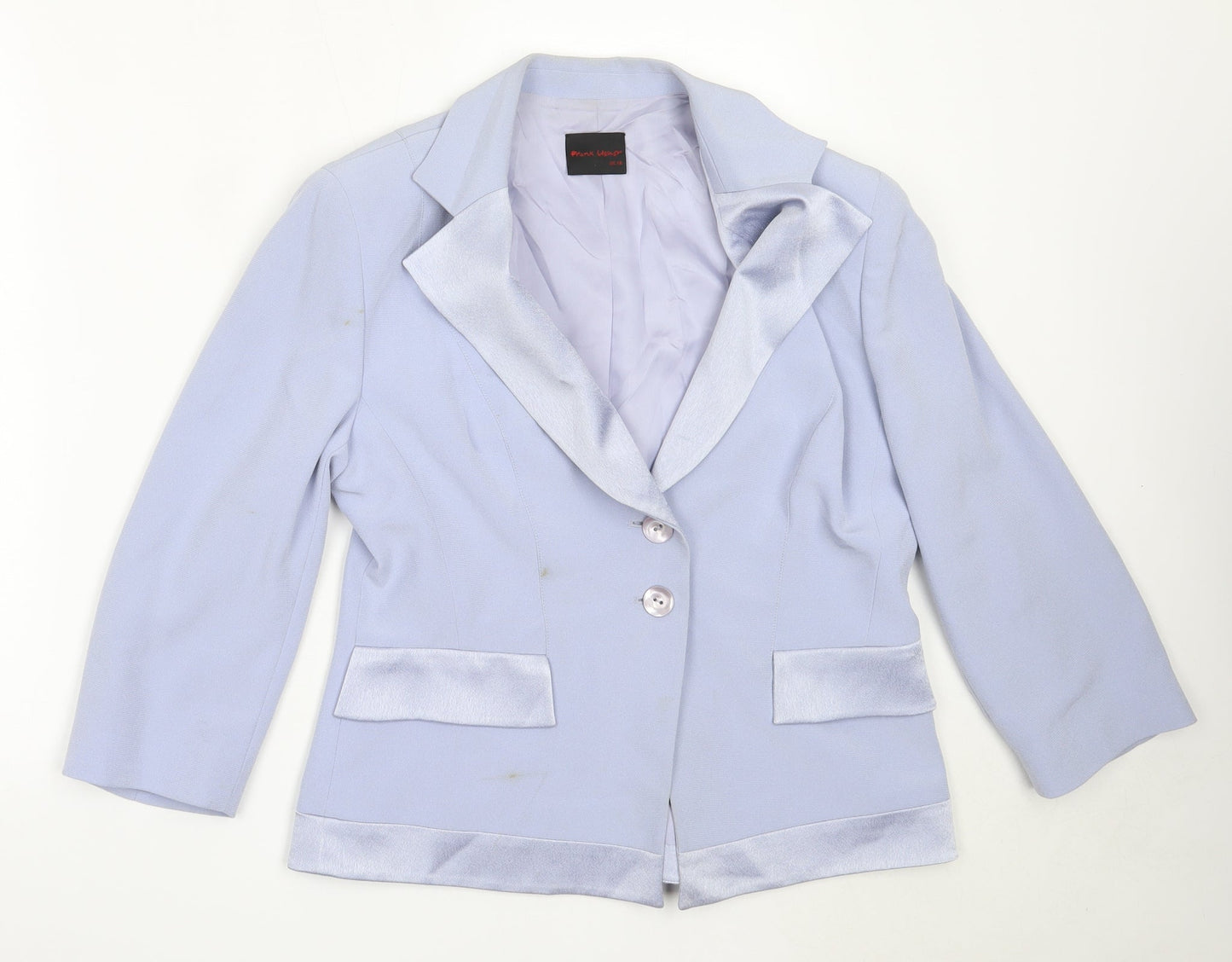 Frank Usher Womens Blue   Jacket Blazer Size 14
