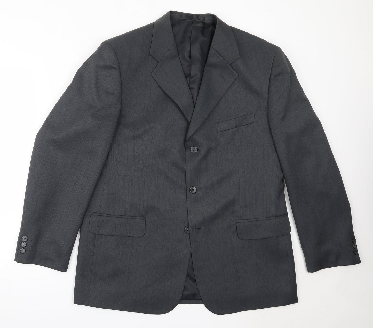 Zantos Mens Grey  Polyester Jacket Blazer Size 42