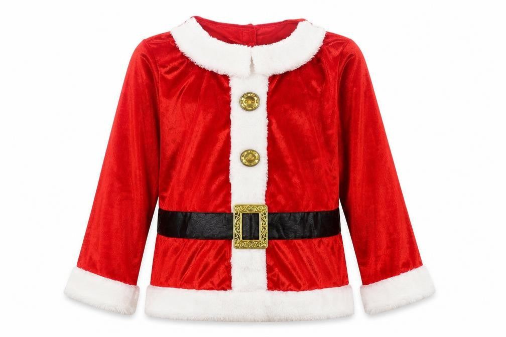 George Boys Red  Polyester Basic T-Shirt Size 7-8 Years Collared  - Santa Fancy Dress
