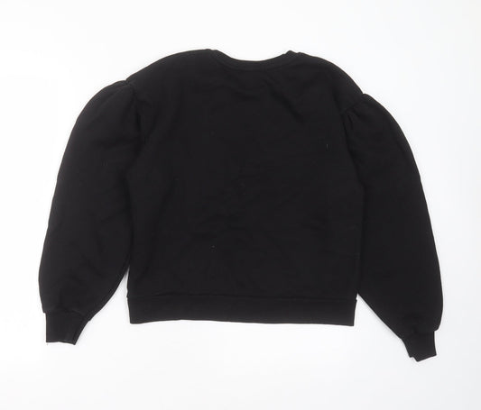 Primark Womens Black  Polyester Pullover Sweatshirt Size XS