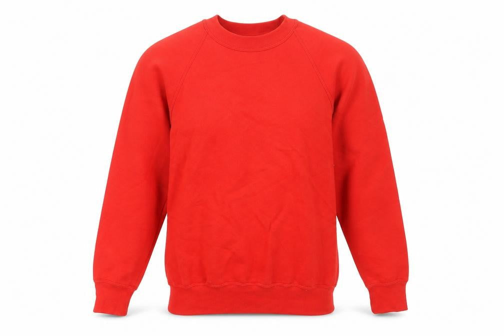 Mens UK XS Regular Russell Red Pullover Sweatshirt