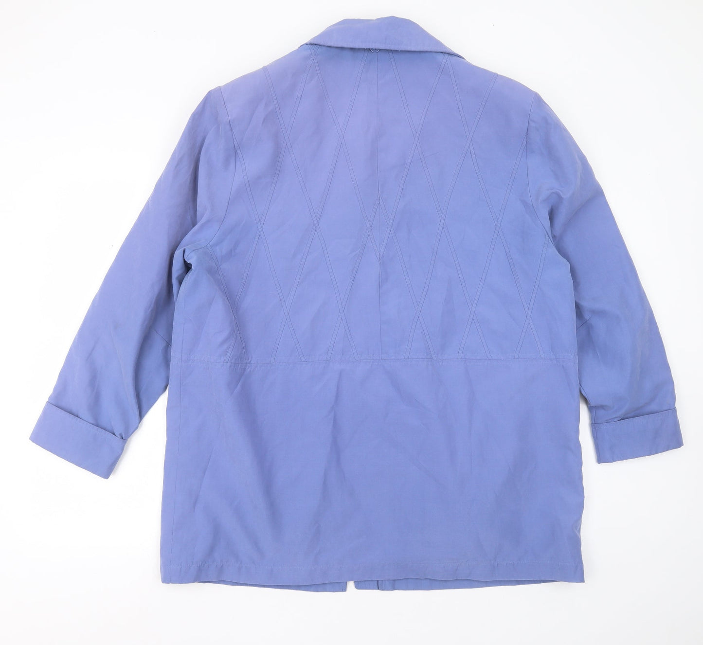 WISHWOOD Womens Blue Argyle/Diamond  Jacket  Size 18  Zip