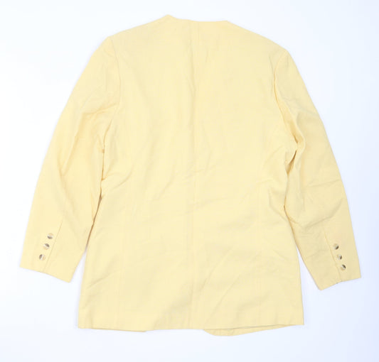 ADDITIONS Womens Yellow  Polyester Jacket Suit Jacket Size 12