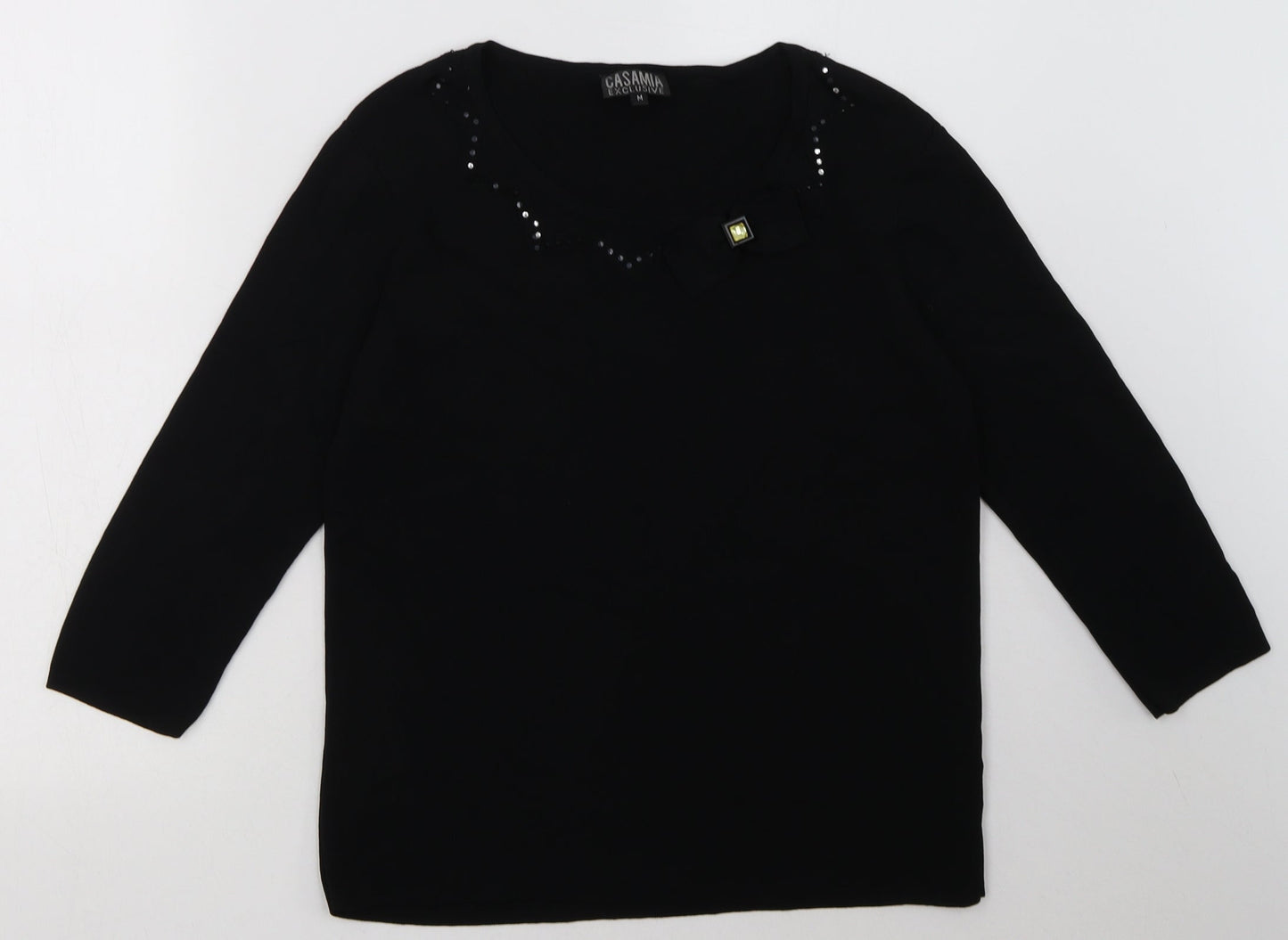 CASAMIA Womens Black  Nylon Pullover Sweatshirt Size M  Pullover
