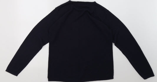 heather valley Womens Blue Argyle/Diamond Acrylic Pullover Sweatshirt Size 14  Pullover