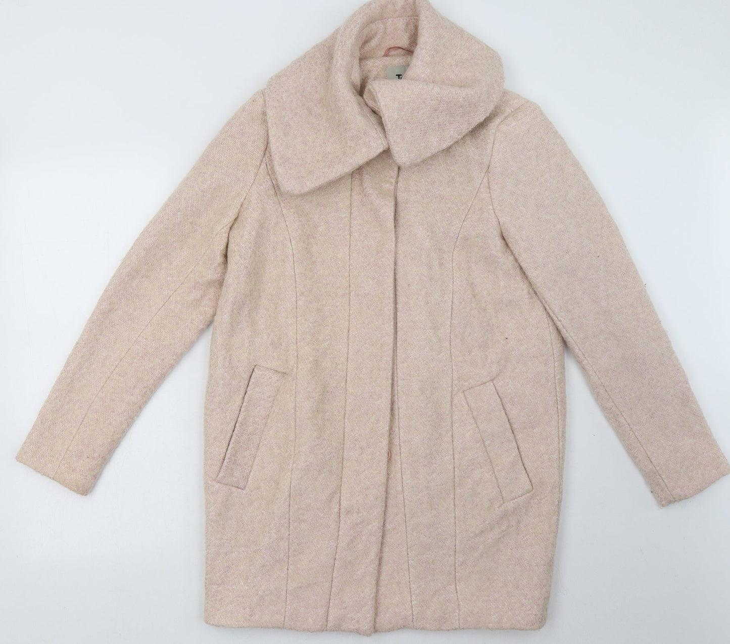 Sainsburys Womens Pink   Overcoat Coat Size 10  Button