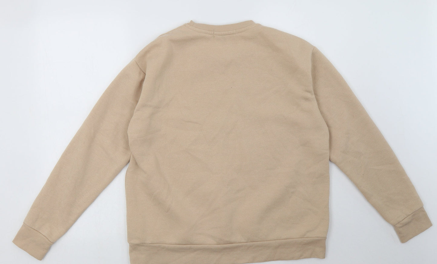 Primark Womens Beige  Polyester Pullover Sweatshirt Size S  Pullover - be nice or go away
