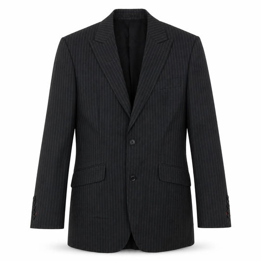 New Look Womens Grey Striped  Jacket Blazer Size 36  Button
