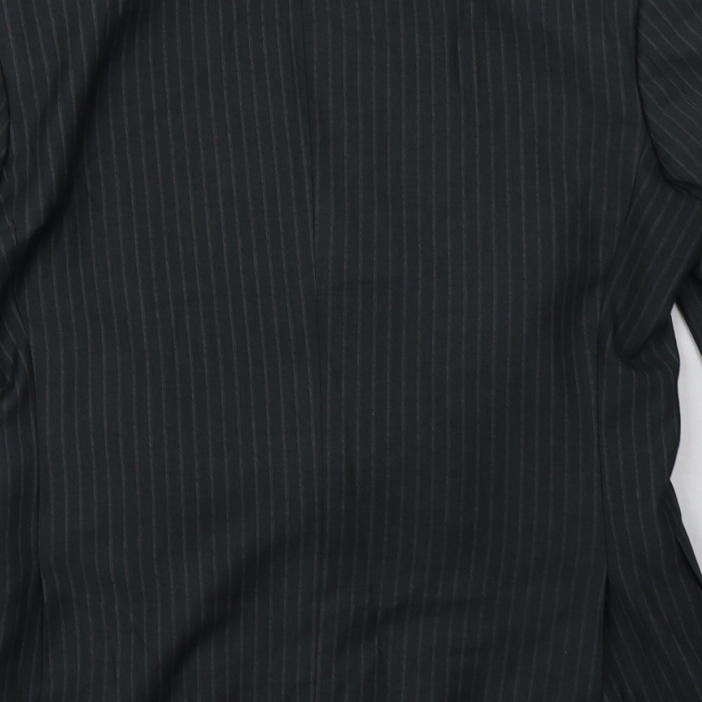 New Look Mens Grey Striped  Jacket Blazer Size 36  Button