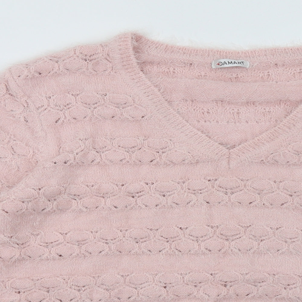 Damart Womens Pink  Polyamide Pullover Sweatshirt Size 20  Pullover