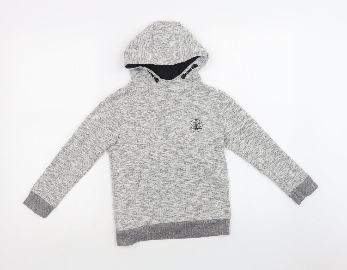 George Girls Grey  Cotton Pullover Hoodie Size 6-7 Years