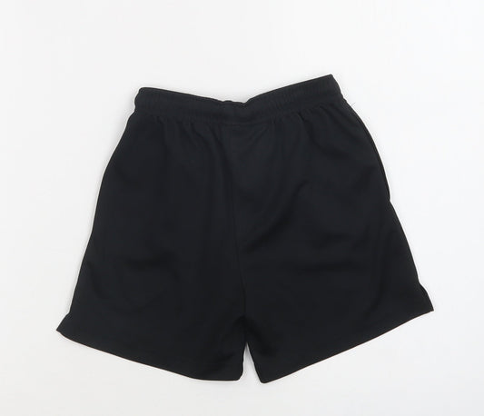 Next` Boys Black  Polyester Sweat Shorts Size 6 Years  Regular Drawstring - School Wear