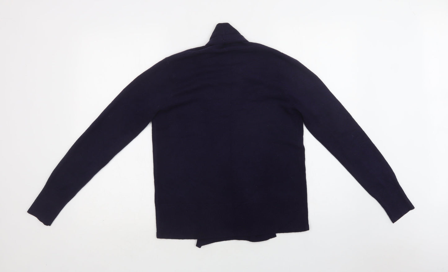 M&S Womens Purple Collared  Acrylic Cardigan Jumper Size S